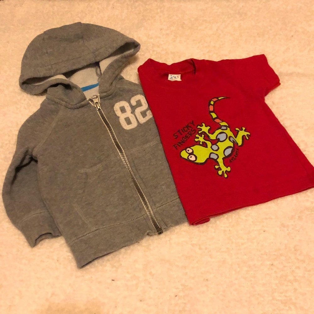 Carter’s hoodie and T-shirt